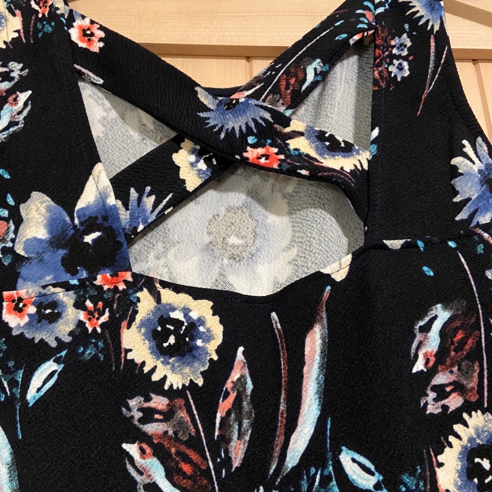 Floral black dress